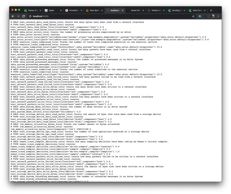 Kamon Metrics Data