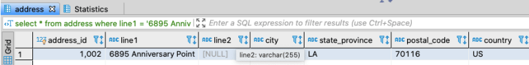 Insert statement results